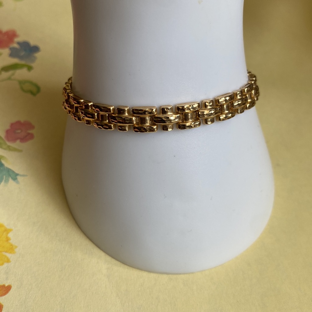 Beautiful Solid 10k Yellow Gold Panther Bracelet Marked 10k Or